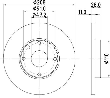 Pagid 50803 - Тормозной диск autosila-amz.com
