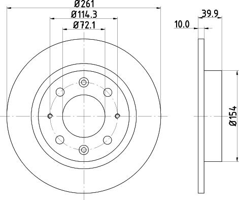 Pagid 50307 - Тормозной диск autosila-amz.com