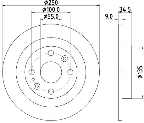 Pagid 50203 - Тормозной диск autosila-amz.com