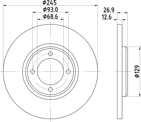 Pagid 51003 - Тормозной диск autosila-amz.com