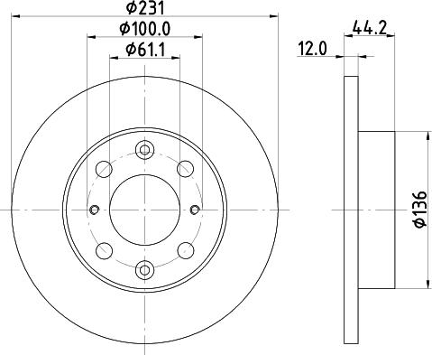 Pagid 51105 - Тормозной диск autosila-amz.com