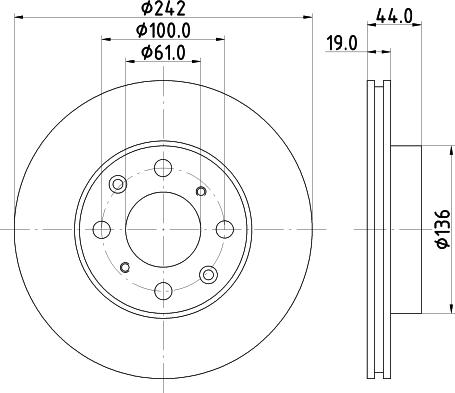 Pagid 51113 - Тормозной диск autosila-amz.com