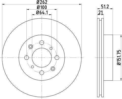 Pagid 51112 - Тормозной диск autosila-amz.com