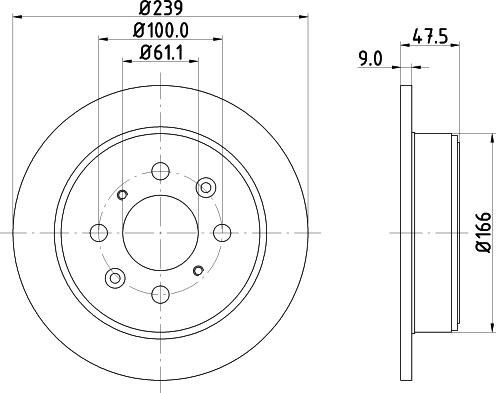 Pagid 51122 - Тормозной диск autosila-amz.com