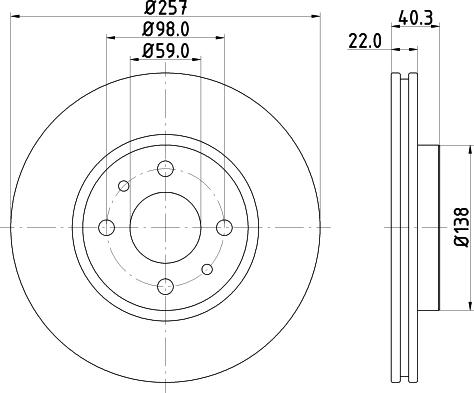 Pagid 51811 - Тормозной диск autosila-amz.com