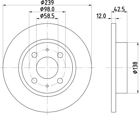 Pagid 51703 - Тормозной диск autosila-amz.com