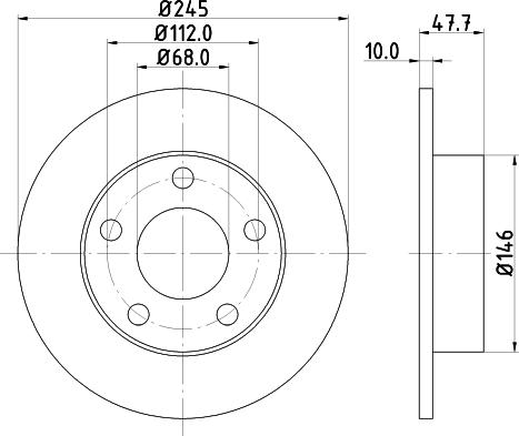 Pagid 53952 - Тормозной диск autosila-amz.com