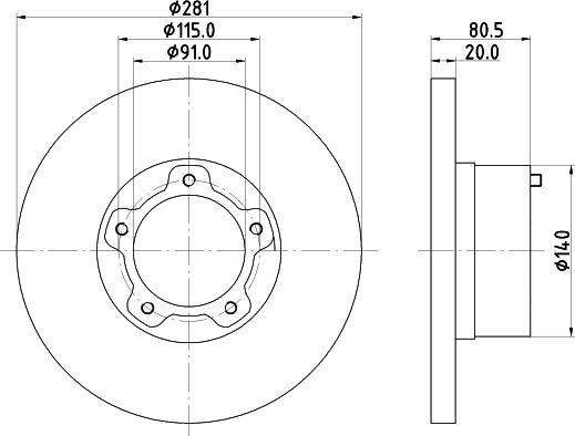 Pagid 53906 - Тормозной диск autosila-amz.com