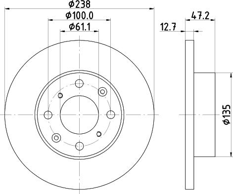 Pagid 52904 - Тормозной диск autosila-amz.com