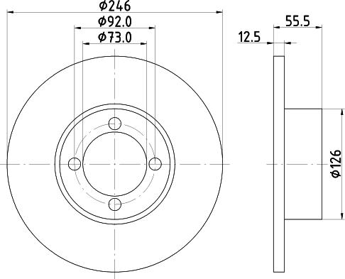Pagid 52402 - Тормозной диск autosila-amz.com