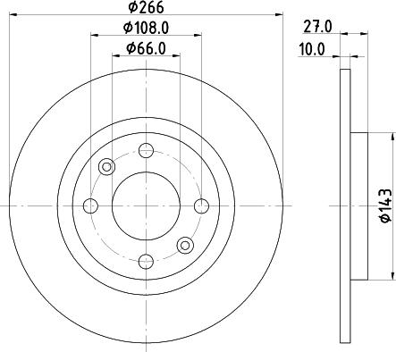 Pagid 52504 - Тормозной диск autosila-amz.com
