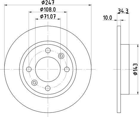 Pagid 52506 - Тормозной диск autosila-amz.com