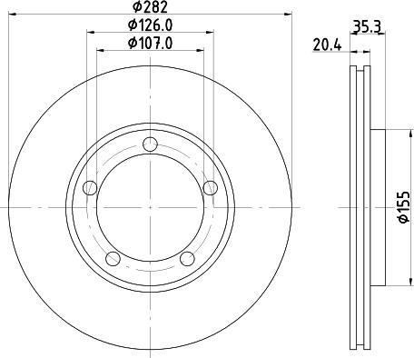 Pagid 52602 - Тормозной диск autosila-amz.com