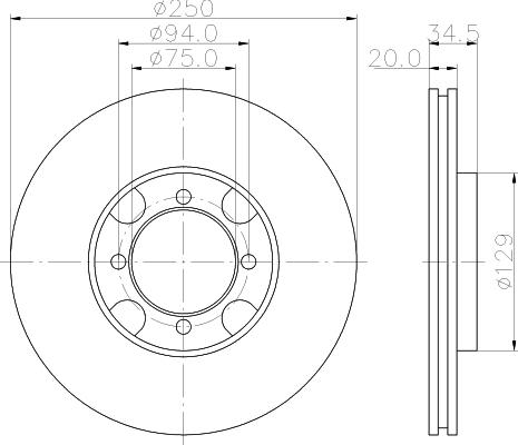 Pagid 52011 - Тормозной диск autosila-amz.com