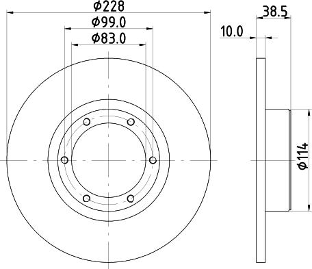 Pagid 52801 - Тормозной диск autosila-amz.com
