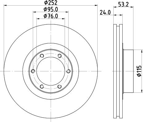 Pagid 52822 - Тормозной диск autosila-amz.com