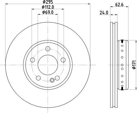 Pagid 65201HC - Тормозной диск autosila-amz.com