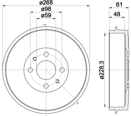 Pagid 60904 - Тормозной барабан autosila-amz.com