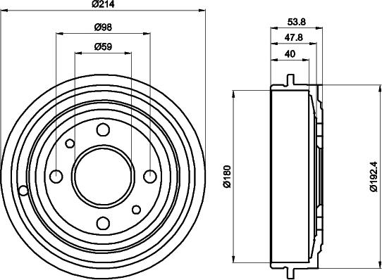 Pagid 60905 - Тормозной барабан autosila-amz.com