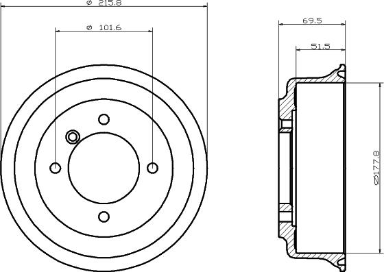 Pagid 60506 - Тормозной барабан autosila-amz.com