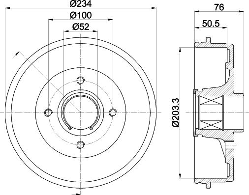 Pagid 61453 - Тормозной барабан autosila-amz.com