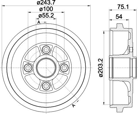 Pagid 61435 - Тормозной барабан autosila-amz.com