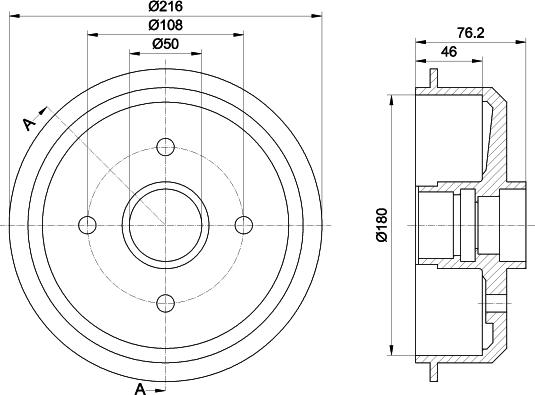 Pagid 61002 - Тормозной барабан autosila-amz.com