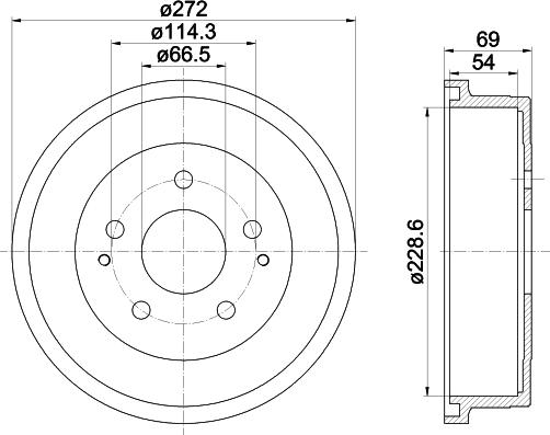 Pagid 61346 - Тормозной барабан autosila-amz.com