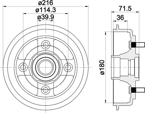 Pagid 61302 - Тормозной барабан autosila-amz.com