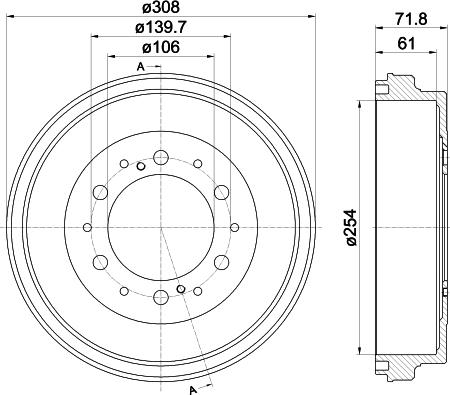 Pagid 61376 - Тормозной барабан autosila-amz.com