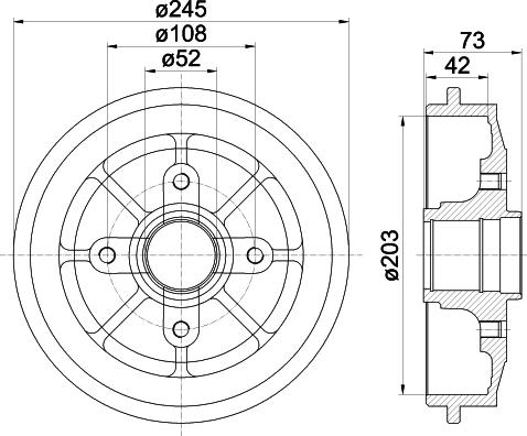 Pagid 61266 - Тормозной барабан autosila-amz.com