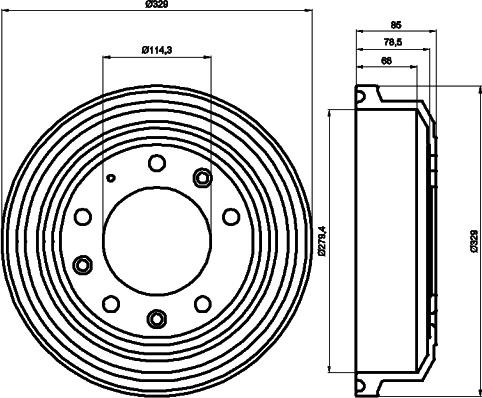 Pagid 61218 - Тормозной барабан autosila-amz.com