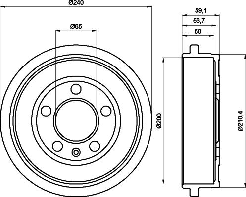 Pagid 61238 - Тормозной барабан autosila-amz.com