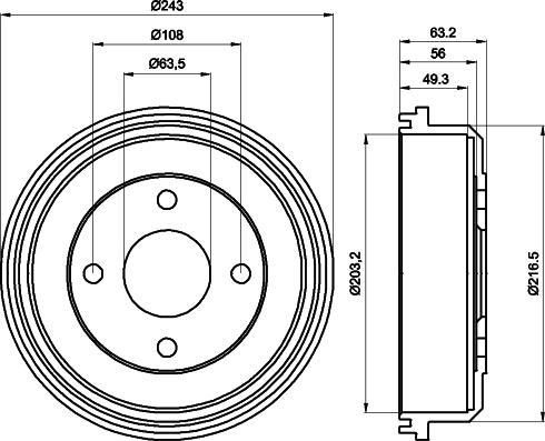 Pagid 62901 - Тормозной барабан autosila-amz.com