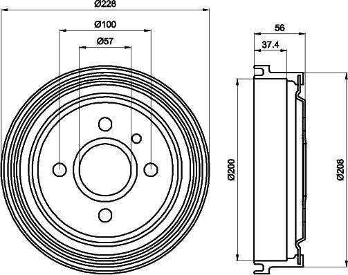 Pagid 62403 - Тормозной барабан autosila-amz.com