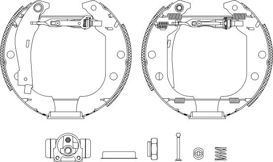 Pagid R0905 - Комплект тормозных колодок, барабанные autosila-amz.com