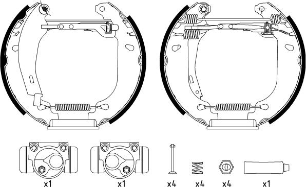 Pagid R0435 - Комплект тормозных колодок, барабанные autosila-amz.com