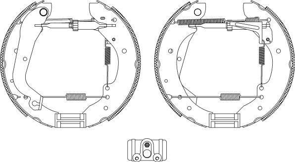 Pagid R0105 - Комплект тормозных колодок, барабанные autosila-amz.com