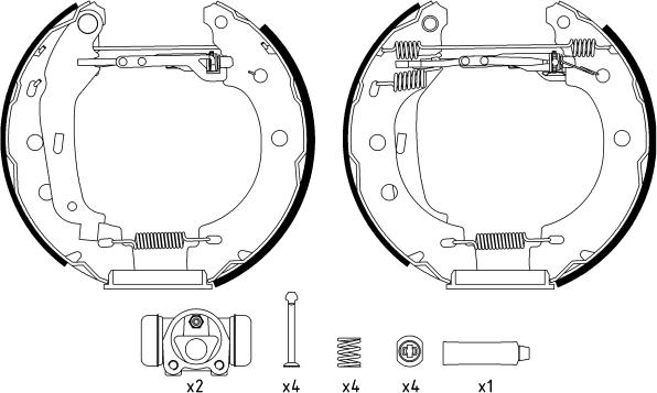 Pagid R0725 - Комплект тормозных колодок, барабанные autosila-amz.com