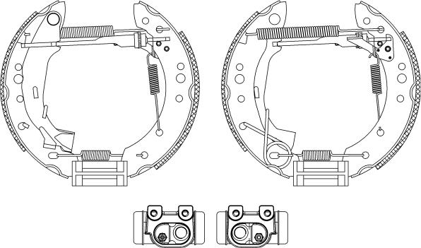 Pagid R1095 - Комплект тормозных колодок, барабанные autosila-amz.com