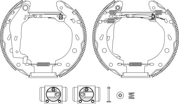 Pagid R1345 - Комплект тормозных колодок, барабанные autosila-amz.com