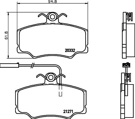 Pagid T5047 - Тормозные колодки, дисковые, комплект autosila-amz.com