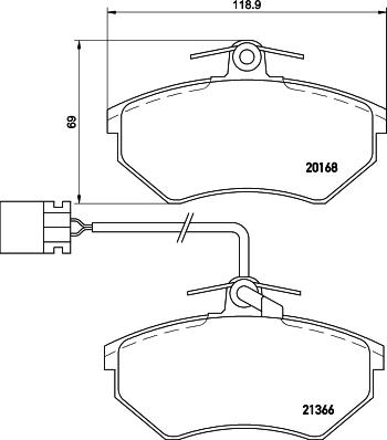 Pagid T5059 - Тормозные колодки, дисковые, комплект autosila-amz.com