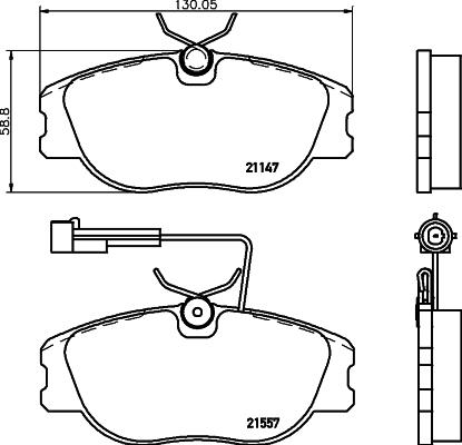 Pagid T5058 - Тормозные колодки, дисковые, комплект autosila-amz.com