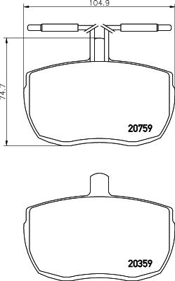 Pagid T0559 - Тормозные колодки, дисковые, комплект autosila-amz.com