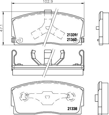 Pagid T0033 - Тормозные колодки, дисковые, комплект autosila-amz.com