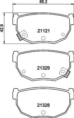 Pagid T0028 - Тормозные колодки, дисковые, комплект autosila-amz.com