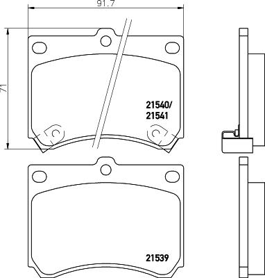 Pagid T0399 - Тормозные колодки, дисковые, комплект autosila-amz.com