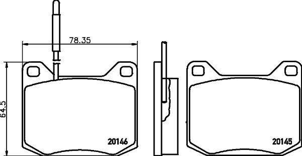 Pagid T0264 - Тормозные колодки, дисковые, комплект autosila-amz.com