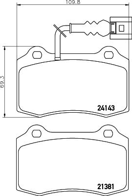 Pagid T1490 - Тормозные колодки, дисковые, комплект autosila-amz.com